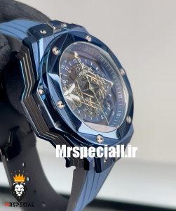 ساعت مچی مردانه هابلوت کهکشانی پشت شیشه ای HUBLOT Sang Bleu 020555