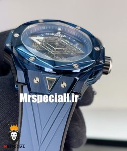 ساعت مچی مردانه هابلوت کهکشانی پشت شیشه ای HUBLOT Sang Bleu 020555