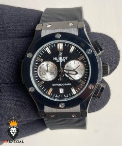 ساعت ست هابلوت مردانه و زنانه کرنوگراف مشکی صفحه مشکی 01652 HUBLOT BIG BANG