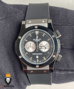 ساعت ست هابلوت مردانه و زنانه کرنوگراف مشکی صفحه مشکی 01652 HUBLOT BIG BANG