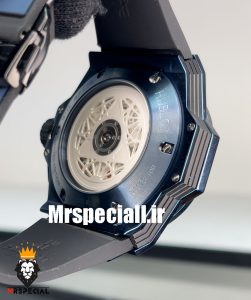 ساعت مچی مردانه هابلوت کهکشانی پشت شیشه ای HUBLOT Sang Bleu 020555