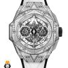 ساعت مچی مردانه هابلوت کهکشانی کرنوگراف فول نگین سفید HUBLOT Sang Bleu 1249