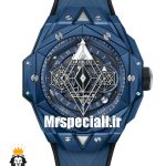 ساعت مچی مردانه هابلوت کهکشانی پشت شیشه ای HUBLOT Sang Bleu 020555