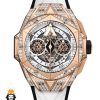 ساعت مچی مردانه هابلوت کهکشانی فول نگین سفید HUBLOT Sang Bleu 1248