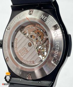 ساعت هابلوت مردانه اتوماتیک بند رابر مشکی قاب مشکی صفحه مشکی 01471 HUBLOT BIG BANG