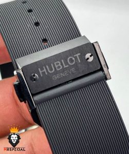 ساعت هابلوت مردانه اتوماتیک بند رابر مشکی قاب مشکی صفحه مشکی 01471 HUBLOT BIG BANG