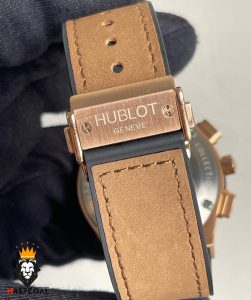 ساعت ست هابلوت مردانه و زنانه کرنوگراف رزگلد صفحه اسکلتون 6630 HUBLOT BIG BANG