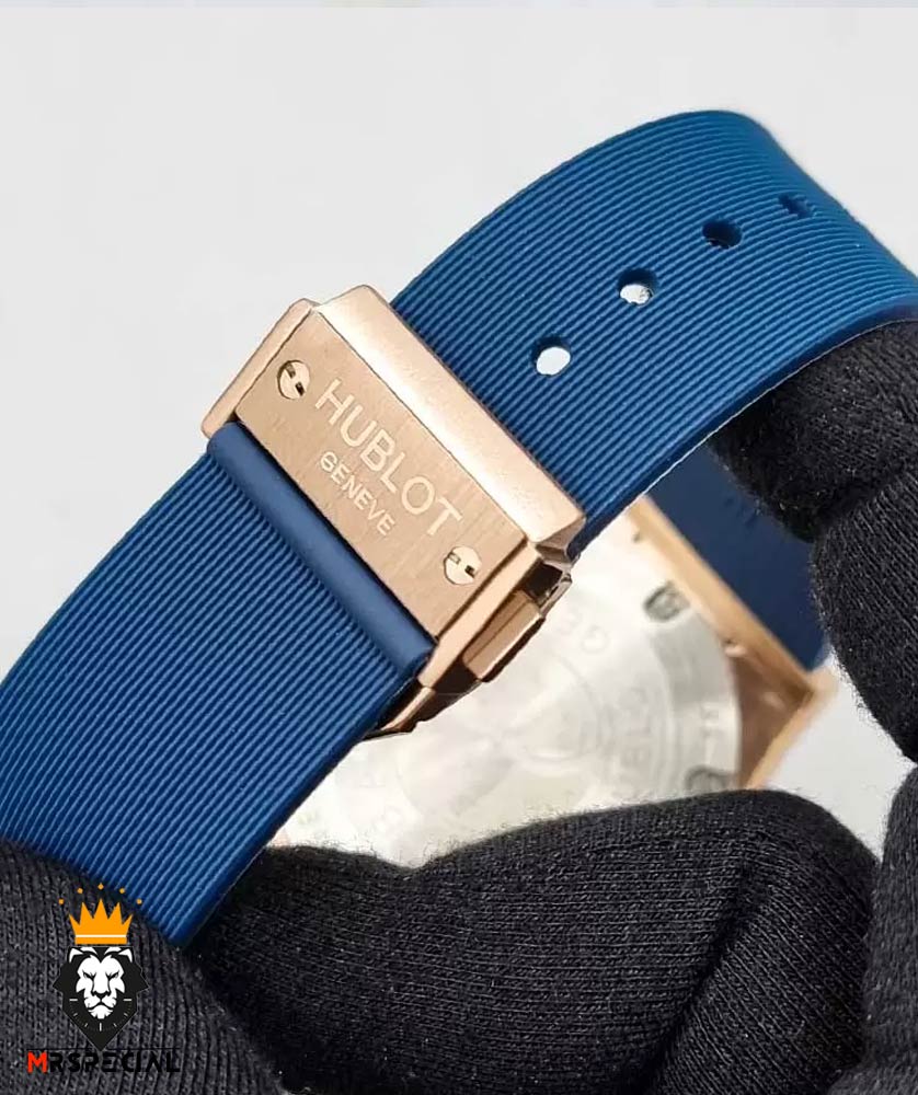 ساعت ست هابلوت مردانه و زنانه کرنوگراف رزگلد صفحه ابی 01648 HUBLOT BIG BANG