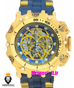 ساعت اینویکتا مردانه هیبرید طلایی کرنوگراف بند رابر ابی INVICTA Hybrid 021298