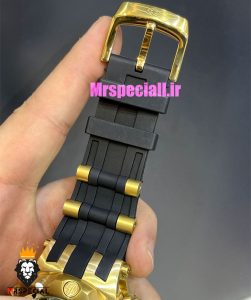 ساعت اینویکتا مردانه هیبرید طلایی کرنوگراف بند رابر مشکی صفحه سبز INVICTA Hybrid 021389 