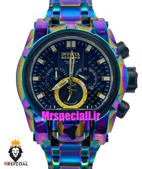 ساعت اینویکتا مردانه دوزمانه کرنوگراف استیل هفت رنگ 0940 INVICTA ZEUS