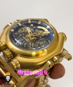 ساعت اینویکتا مردانه مدل سی هانتر کرنوگراف طلایی صفحه ابی INVICTA SEA HUNTER 021003