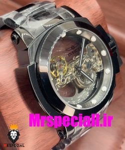 ساعت اینویکتا مردانه اتوماتیک مشکی صفحه شیشه ای اسکلتون 0915 INVICTA Automatic