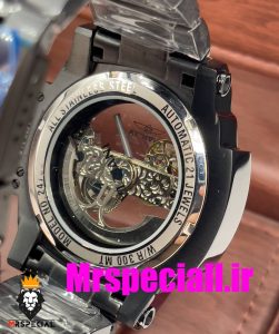 ساعت اینویکتا مردانه اتوماتیک مشکی صفحه شیشه ای اسکلتون 0915 INVICTA Automatic