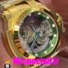 ساعت اینویکتا مردانه اتوماتیک طلایی صفحه شیشه ای اسکلتون 01659 INVICTA Automatic