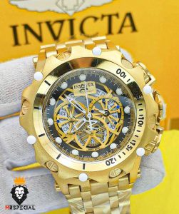 ساعت مچی مردانه اینویکتا هیبرید کرنوگراف طلایی INVICTA Hybrid 01661