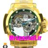 ساعت اینویکتا مردانه اتوماتیک طلایی صفحه شیشه ای اسکلتون 01659 INVICTA Automatic