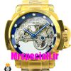 ساعت اینویکتا مردانه اتوماتیک طلایی صفحه شیشه ای اسکلتون 01658 INVICTA Automatic