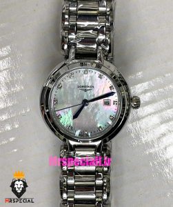 ساعت لونژین زنانه استیل کوارتز صفحه صدف 021384 LONGINES Primaluna