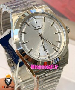 ساعت لونژین مردانه اتوماتیک استیل صفحه نقره ای LONGINES CONQUEST HERITAGE 021491 