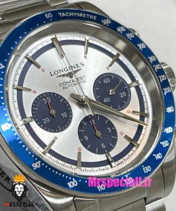ساعت لونژین مردانه کرنوگراف استیل صفحه سفید LONGINES Conquest 021378 