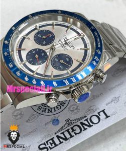 ساعت لونژین مردانه کرنوگراف استیل صفحه سفید LONGINES Conquest 021378 