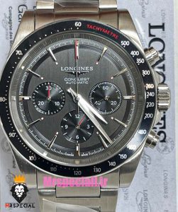 ساعت لونژین مردانه کرنوگراف استیل صفحه نوک مدادی LONGINES Conquest 021376 