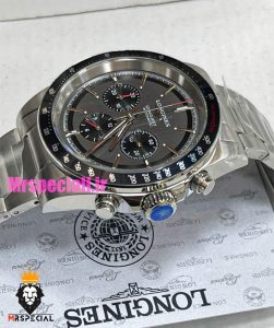 ساعت لونژین مردانه کرنوگراف استیل صفحه نوک مدادی LONGINES Conquest 021376 