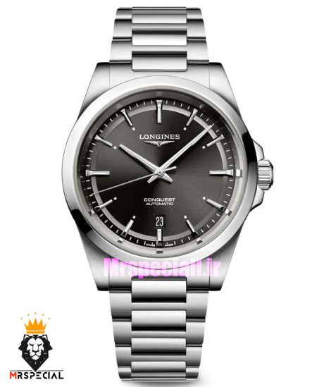 ساعت لونژین مردانه اتوماتیک استیل صفحه مشکی LONGINES CONQUEST HERITAGE 021493