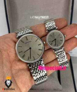 ساعت ست مردانه و زنانه لونژین استیل صفحه طوسی LONGINES 021516