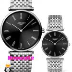 ساعت ست مردانه و زنانه لونژین استیل صفحه مشکی LONGINES 021515
