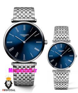 ساعت ست مردانه و زنانه لونژین استیل صفحه ابی LONGINES 021513