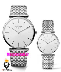 ساعت ست مردانه و زنانه لونژین استیل صفحه سفید LONGINES 021514