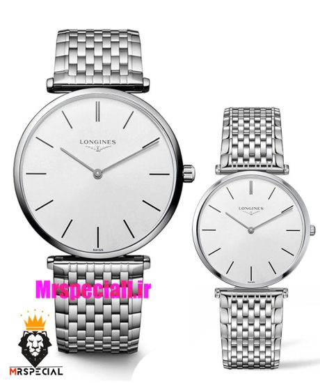 ساعت ست مردانه و زنانه لونژین استیل صفحه سفید LONGINES 021514