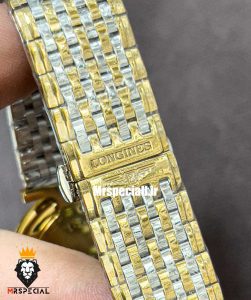 ساعت لونژین مردانه استیل دو رنگ طلایی صفحه مشکی LONGINES 021275 