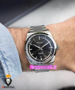 ساعت لونژین مردانه اتوماتیک استیل صفحه مشکی LONGINES CONQUEST HERITAGE 021493