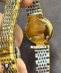 ساعت لونژین زنانه استیل دو رنگ طلایی صفحه مشکی LONGINES 021276