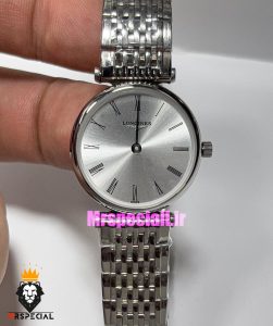 ساعت لونژین زنانه استیل صفحه نقره ای LONGINES 021176
