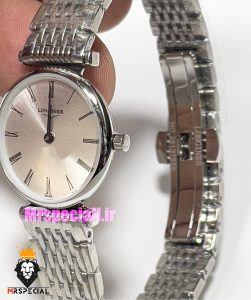 ساعت لونژین زنانه استیل صفحه نقره ای LONGINES 021176