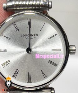 ساعت لونژین زنانه استیل صفحه نقره ای LONGINES 021176