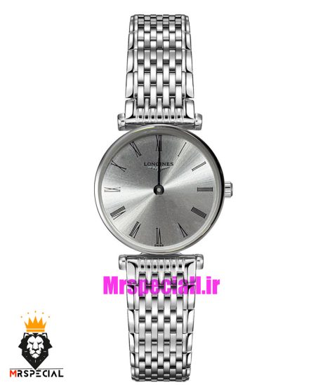 ساعت لونژین زنانه استیل صفحه نقره ای LONGINES 021176