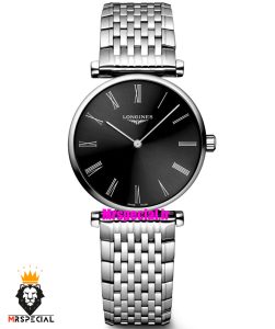 ساعت لونژین زنانه استیل صفحه مشکی LONGINES 021285