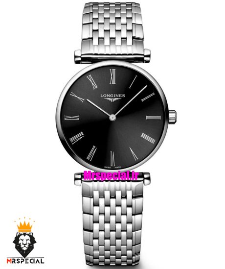 ساعت لونژین زنانه استیل صفحه مشکی LONGINES 021285