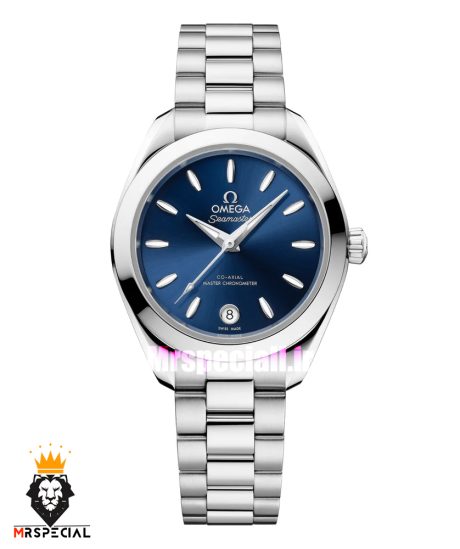 ساعت زنانه امگا سیمستر اتوماتیک استیل صفحه ابی OMEGA SEAMASTER 01557