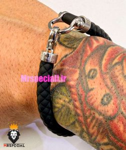 دستبند امگا سیلیکونی با قفل استیل 2224 Omega silicone bracelet