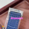 ساعت مچی مردانه امگا اسپید مستر کرنوگراف بند چرم ابی صفحه سفید OMEGA Speedmaster 020995