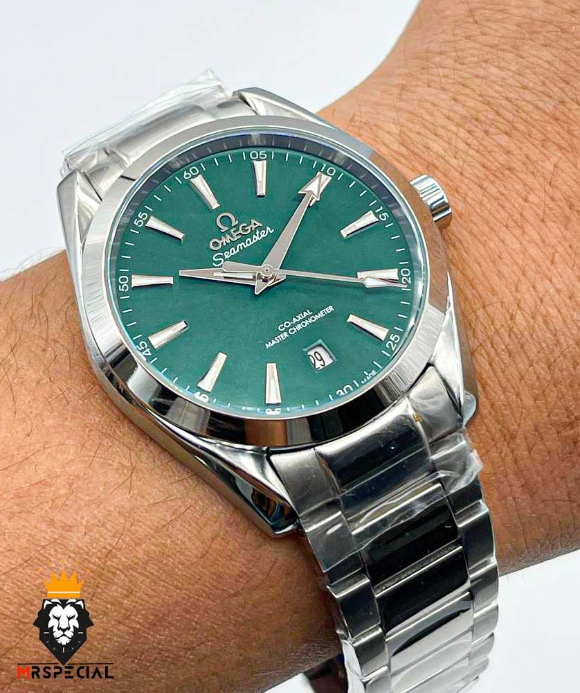ساعت مچی امگا مردانه سیمستر اتوماتیک استیل صفحه سبز OMEGA SEAMASTER 01599