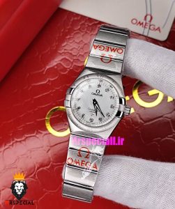 ساعت امگا زنانه مدل کانسلیشن استیل صفحه سفید OMEGA CONSTELLATION 021215