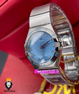 ساعتمچی زنانه امگا کانسلیشن کوارتز استیل صفحه ابی OMEGA CONSTELLATION 01541