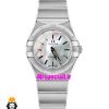 ساعت امگا زنانه مدل کانسلیشن استیل صفحه سفید صدف OMEGA CONSTELLATION 021217